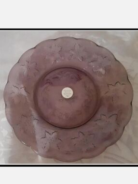 Princess House 8" Luncheon Amethyst (purple) Plate replacement vintage WITH labe
